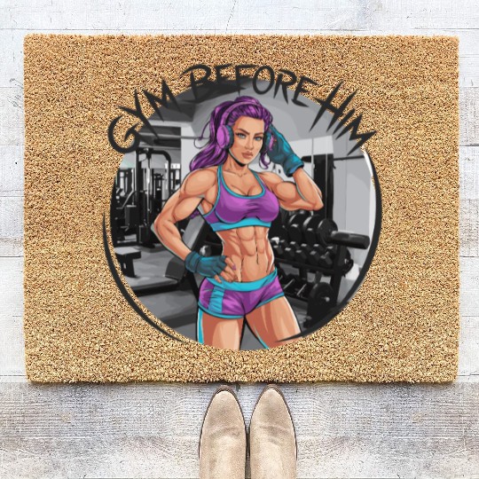 Gym Before Him for a Sporty women Coir Doormats