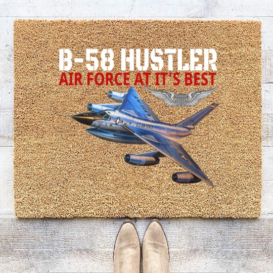 The B58 Hustler In Action Air Force Aviation AtIts Coir Doormats