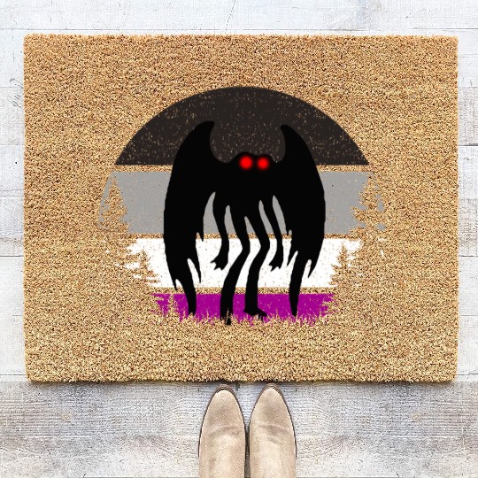 Retro ACE Mothman Asexual Pride Point pleasant Cry Coir Doormats