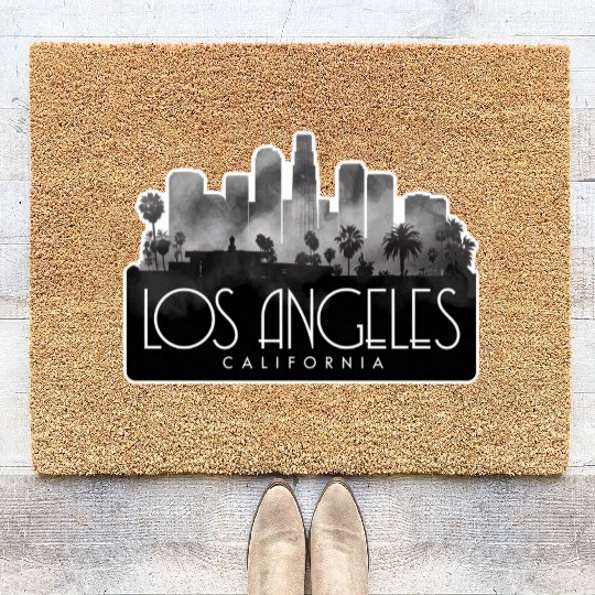 Los Angeles Gift for California Lovers Coir Doormats