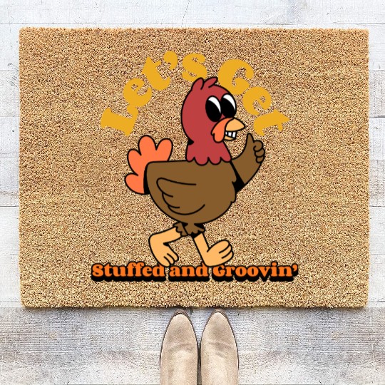 Dancing Turkey | Let's Get Stuffed and Groovin' Coir Doormats