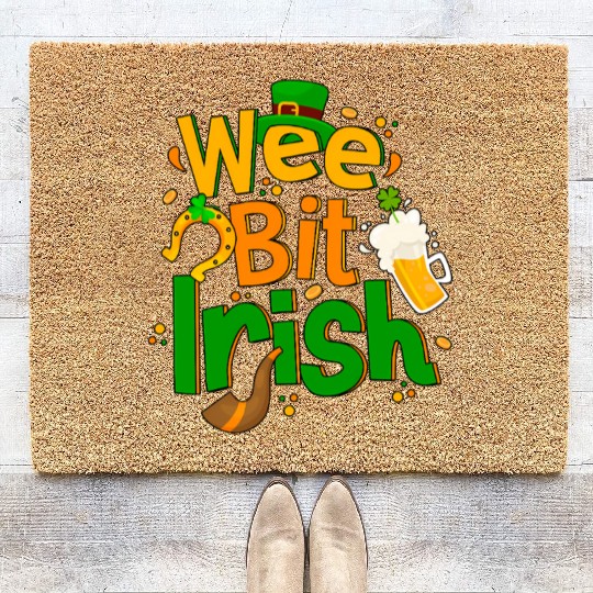 Wee Bit Irish Coir Doormats Drinking Irish Lover