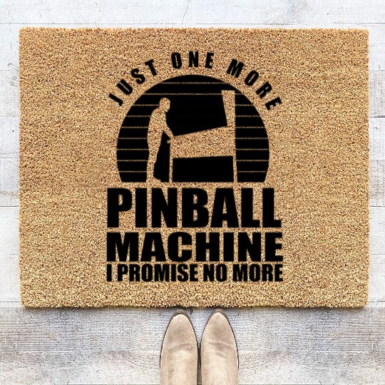 Funny Pinball Player Flipper Pinballer Flipping Coir Doormats