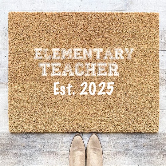 Elementary Teacher Graduation Gift 2025 Coir Doormats