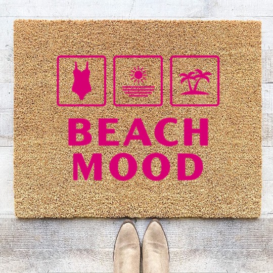 Beach Mood Summer Sun Sea Vacation Coir Doormats