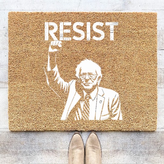 RESIST Bernie Sanders Freedom US National Service Coir Doormats