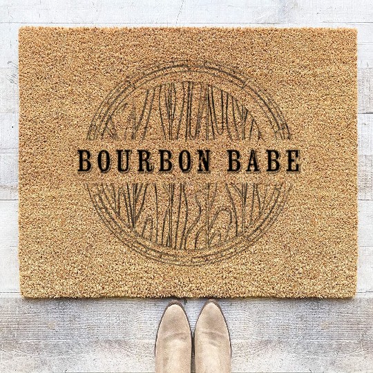 Mens Bourbon Varsity Graphic Kentucky Whiskeystyle Coir Doormats