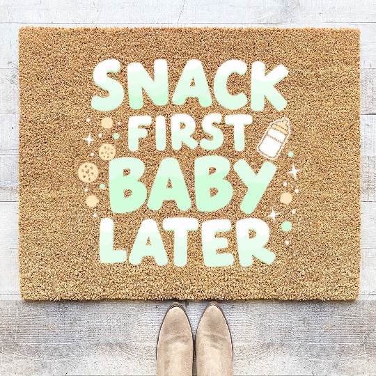 Pregnancy Cravings Funny Maternity Food Baby Bump Coir Doormats