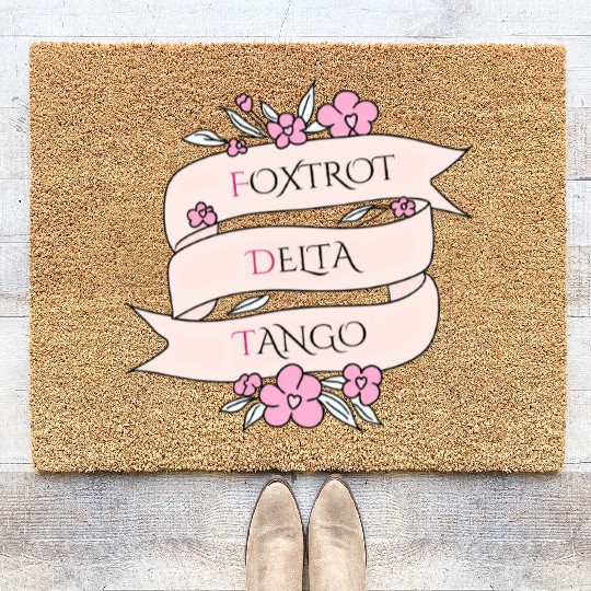 Foxtrot Delta Tango - Floral Subtle FDT Coir Doormats