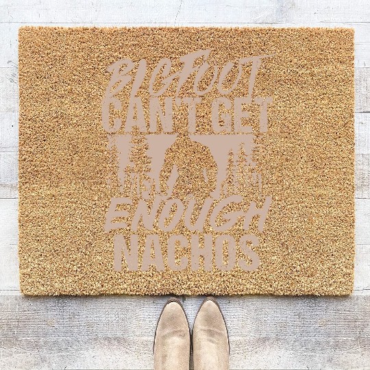 Bigfoot Can't Get Enough Nachos Wilderness Coir Doormats