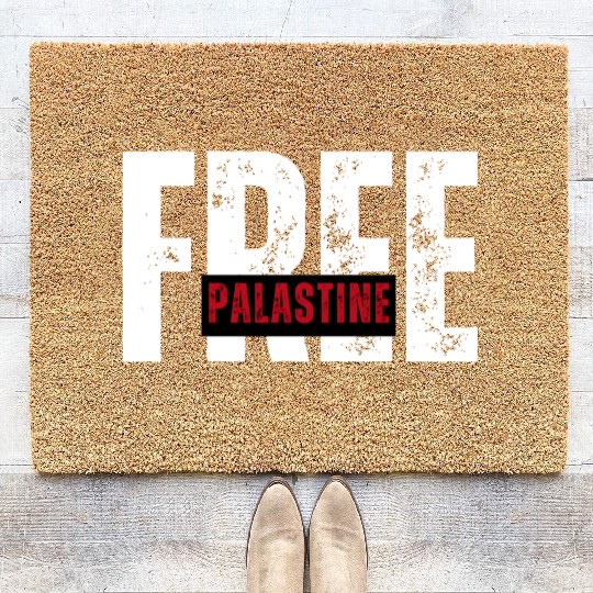 Free Palestine – Solidarity Statement Coir Doormats