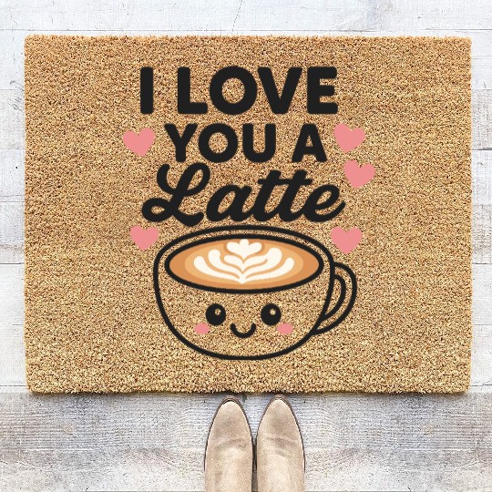 I love you a latte Coir Doormats