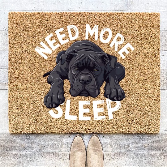 Need More Sleep Lazy Dog Design for Dog Lovers Coir Doormats