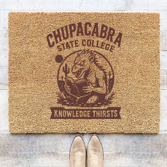 Chupacabra State College Coir Doormats