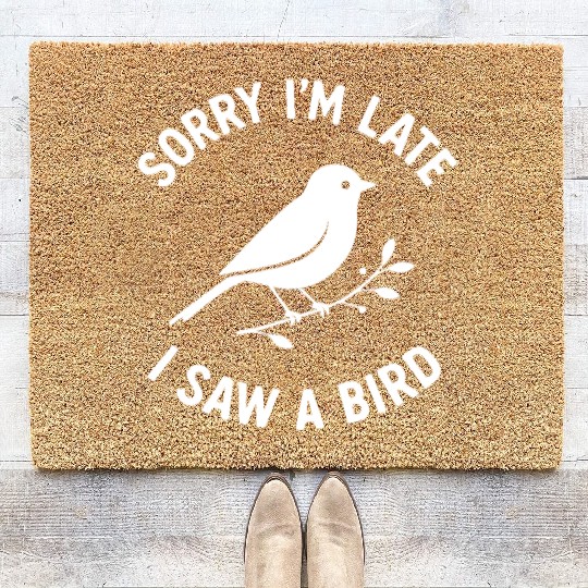 Bird Watching Funny Nature Gift for Bird Outdoor Coir Doormats