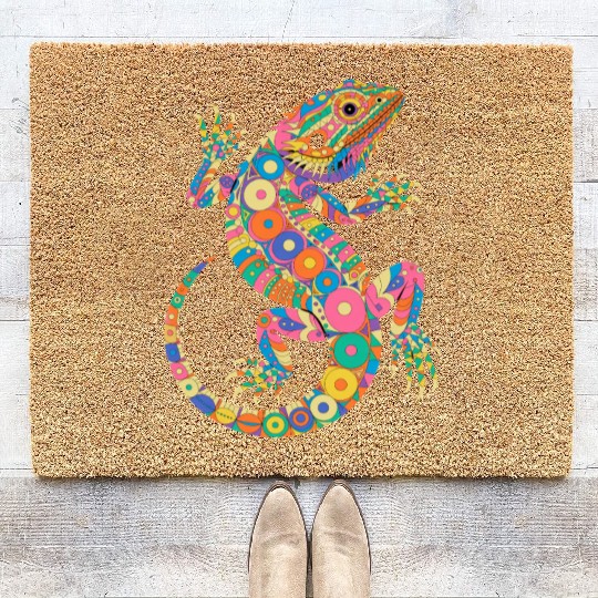 Beardies Pogona Reptile Herpetology Bearded Dragon Coir Doormats