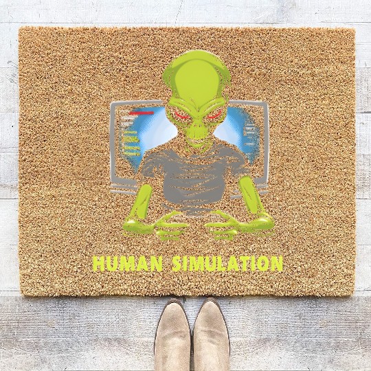 Human Simulation Coir Doormats Alien Earth Videogame