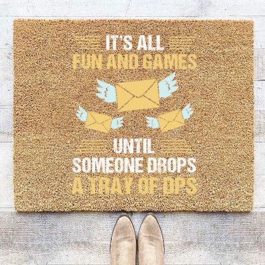 Postal Worker Mailman Post Office Coir Doormats