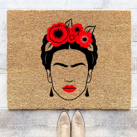 Frida frida kahlo Coir Doormats