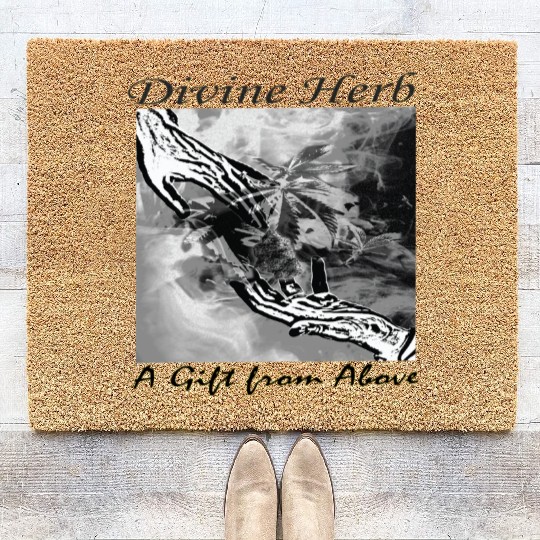 Divine Herb – A Gift from Above Coir Doormats