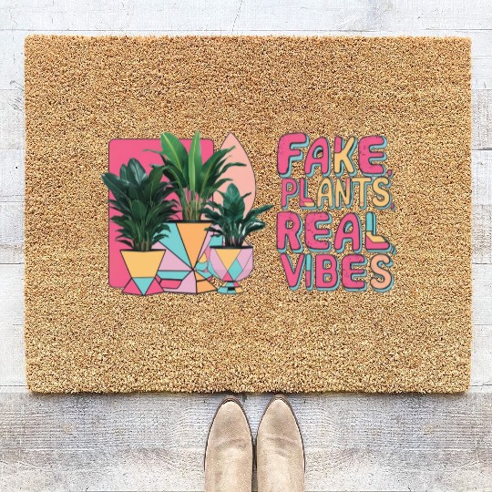 Fake plants, real vibes Coir Doormats