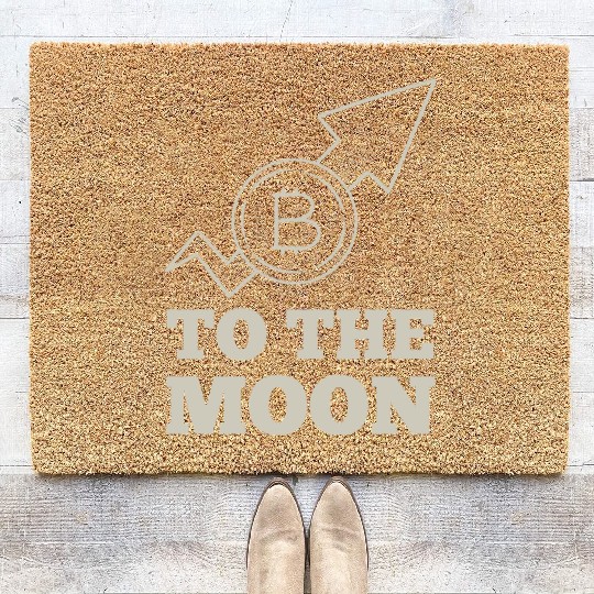 To The Moon Design Coir Doormats
