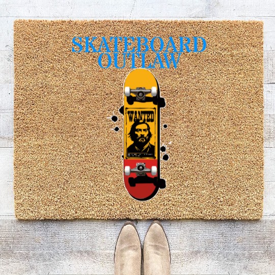 Skateboard Outlaw Coir Doormats