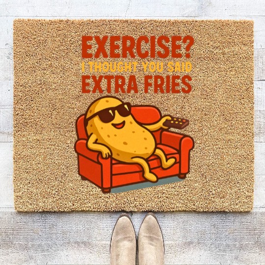 Funny Couch Potato Quote for Weekend Relaxation Lo Coir Doormats