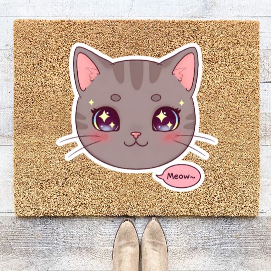 Kawaii Cat – Ultimate Cute Cat Aesthetic Coir Doormats