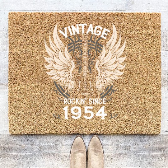 Vintage Rockin' Since 1954, 71 Years of Retro Cool Coir Doormats