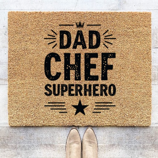 Dad Chef Superhero – Papa Cook Father Coir Doormats