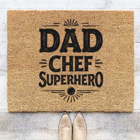 Dad Chef Superhero – Papa Cook Father Coir Doormats