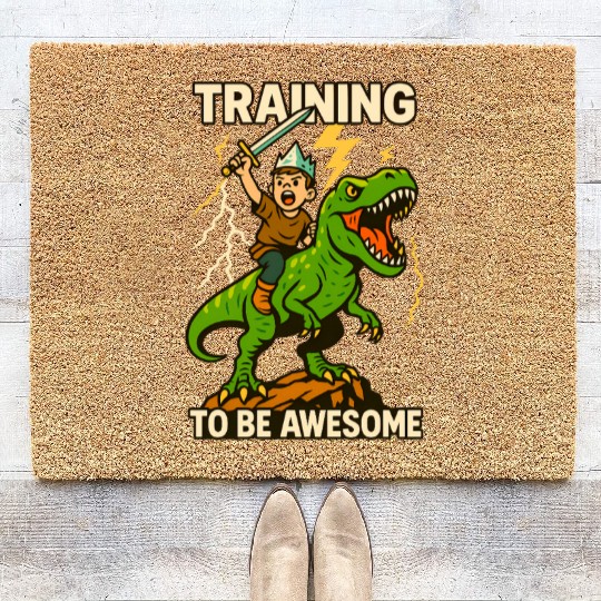Training to be Awesome Motivational Words Coir Doormats