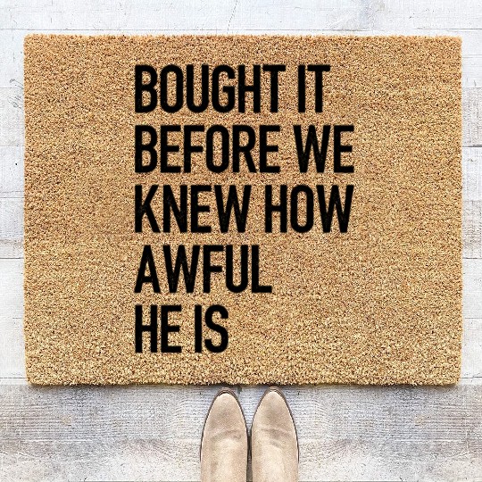 Bought it - Anti Elon Musk bumper Funny saying Coir Doormats