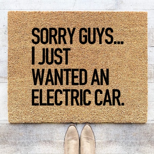 I just wanted an electric car - Anti Elon Musk no Coir Doormats