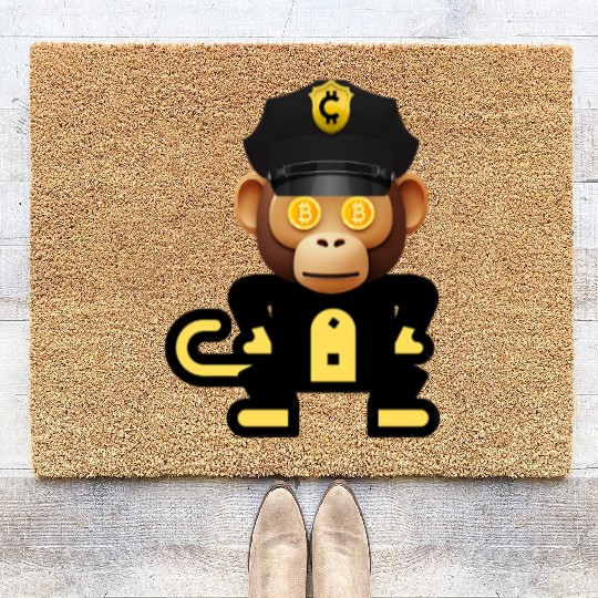 Just another monkey in the money circus Coir Doormats