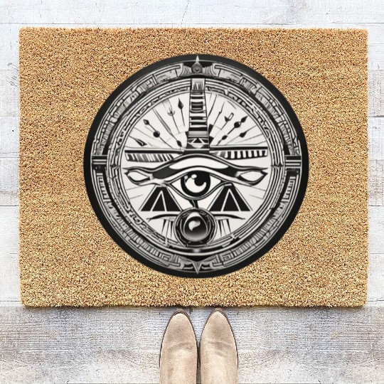 Mystic Eye Seal – Symbol of Vision and Power Coir Doormats