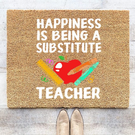 Substitute Teacher Back To School Coir Doormats