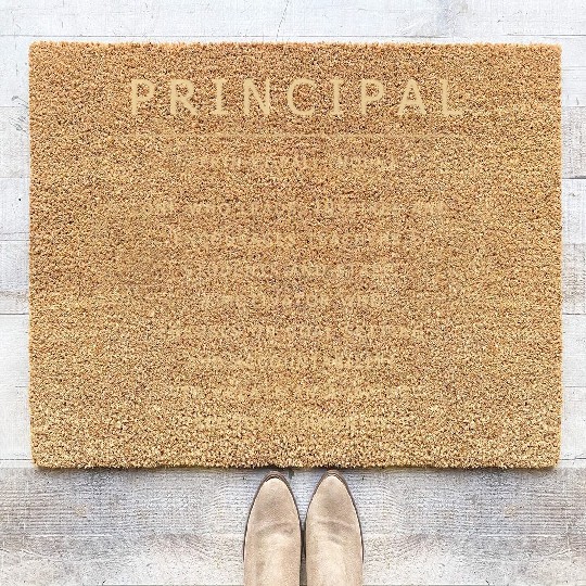 School Principal Back To School Coir Doormats
