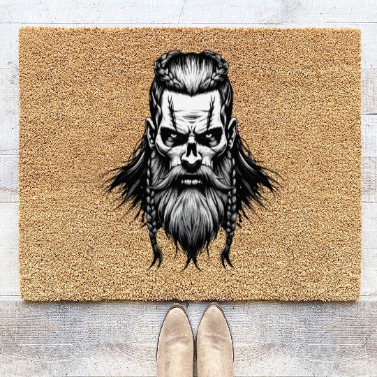 Viking Warrior Man Odin Thor Norman Walhalla Coir Doormats