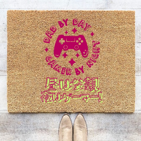 Dad Gamer Controller Magenta Coir Doormats