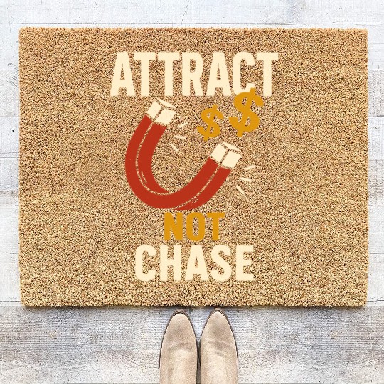 Attract Not Chase Money Magnet Inspiration Coir Doormats