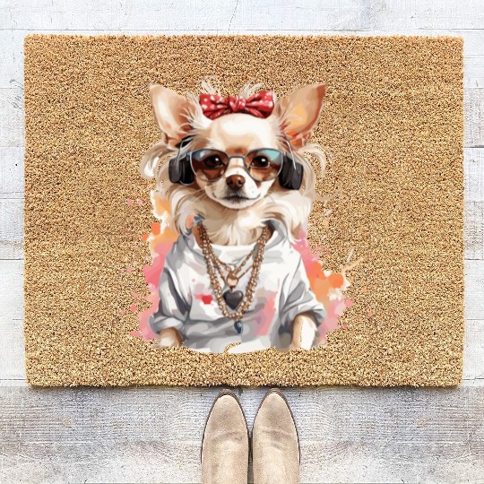 Bling Chihuahua Coir Doormats