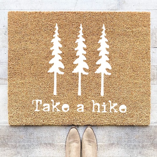 Take A Hike Nature Adventure Enthusiasts Coir Doormats