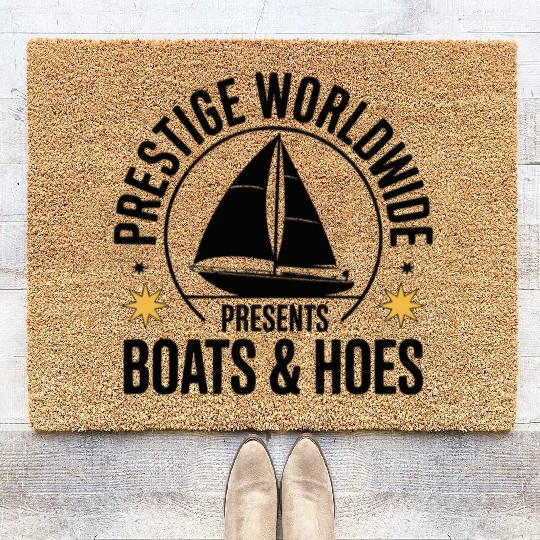 Prestige Worldwide Boats & Hoes Funny Sailboat Coir Doormats