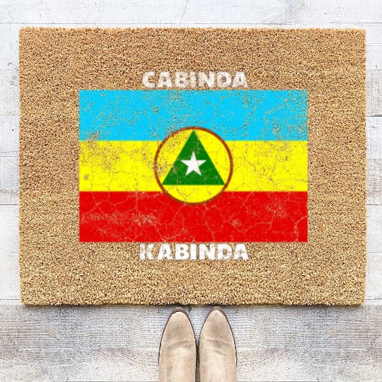 Cabinda Flag – African Independence Vintage Style Coir Doormats
