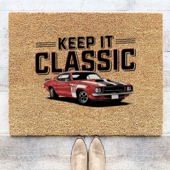 Vintage Muscle Car Keep It Classic Coir Doormats