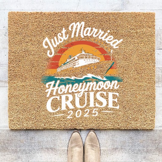 Just Married Honeymoon Cruise 2025 Adventure Coir Doormats