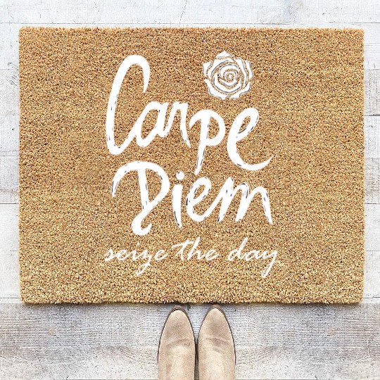 Carpe Diem Seize the Day Oversized Coir Doormats