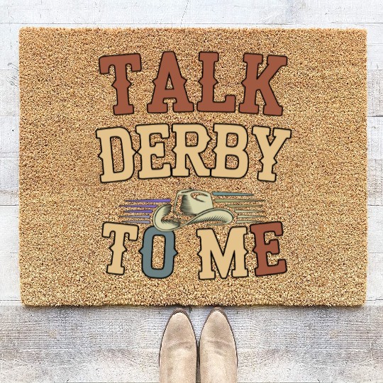 Talk Derby To Me Horse Racing Fan Coir Doormats